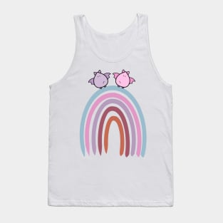 Cute bats on a matte gothic rainbow Tank Top